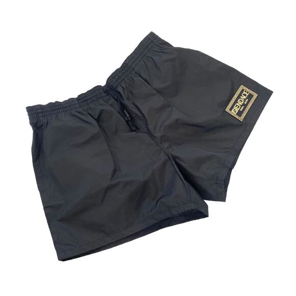 Mens Fendace Fendi Versace Collab Drawstring Swim Shorts Swimwear 56 3XL Black - Picture 5 of 9